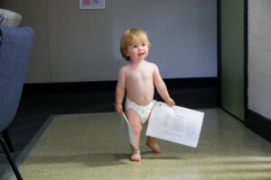 A toddler in Canberra supported by CMS Inc
